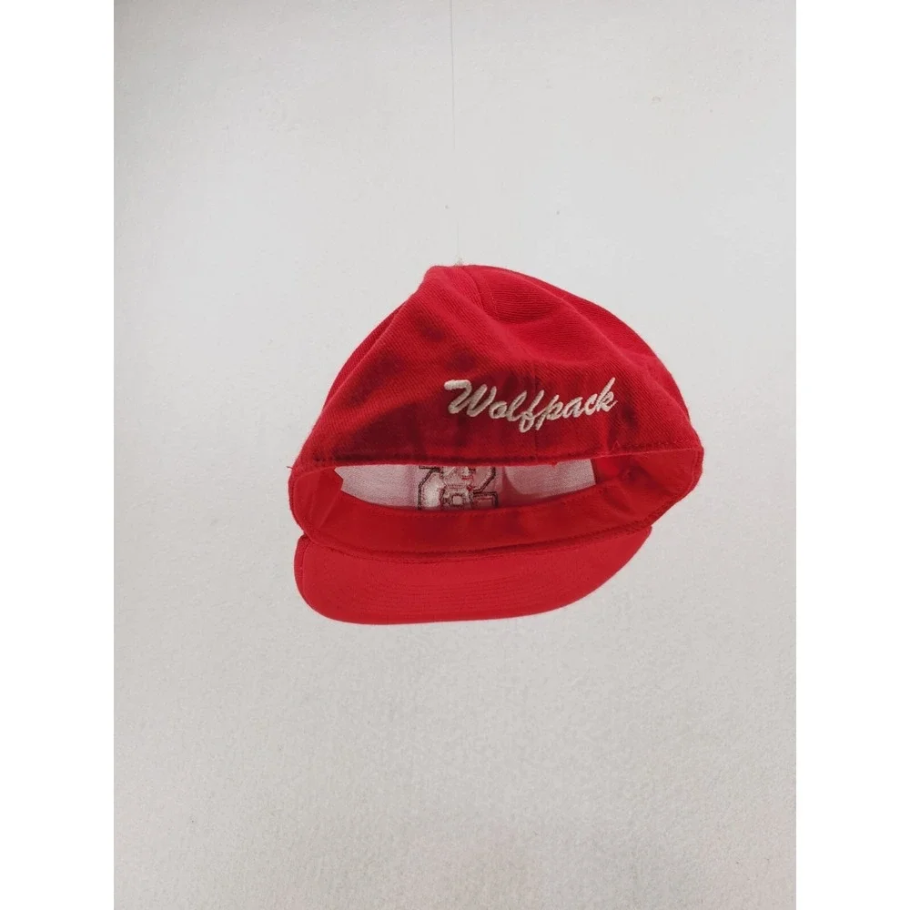 NC State Hat Cap Mens 7 1/8 Red Fitted Zephyr 32/5 Chopped Wool Flat Wide Brim